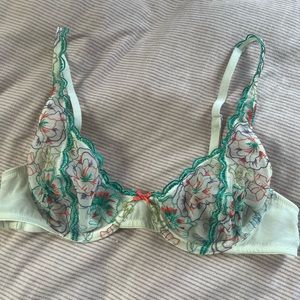 Free People Floral Lace Unlined Bra